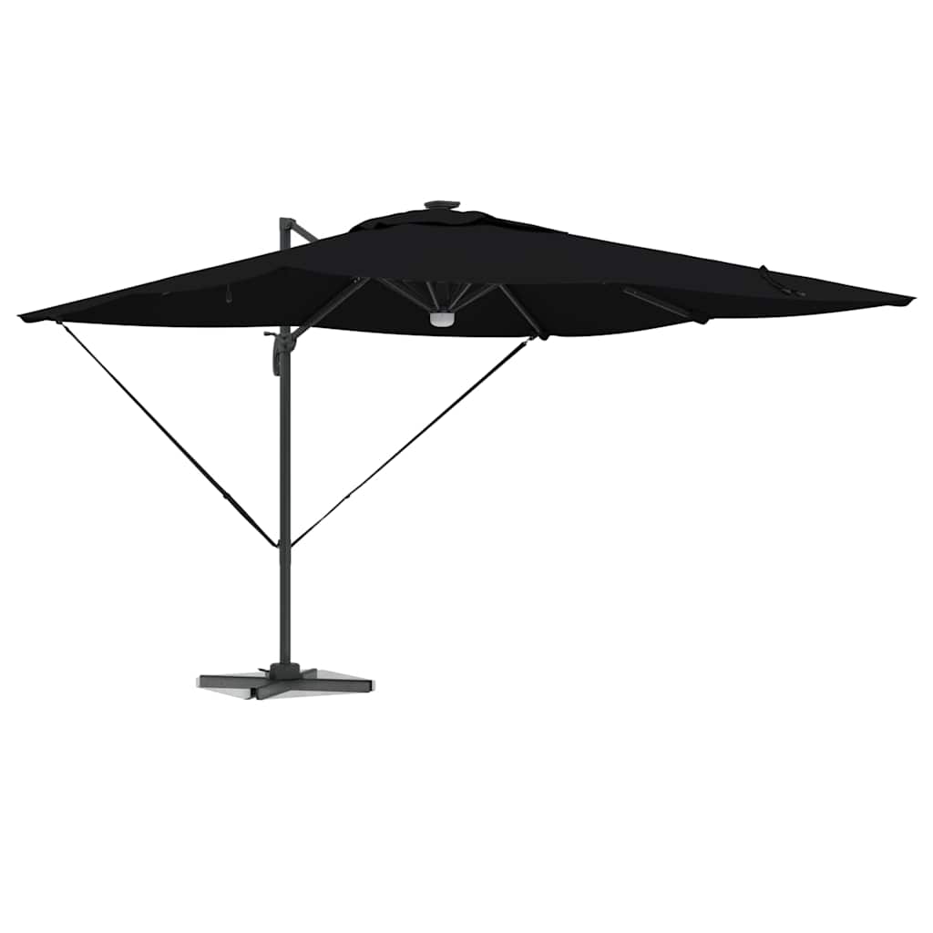 Vidaxl roma parasol zwart 286 x 284 x 270 cm aluminium en polyester