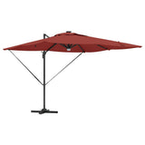 Vidaxl roma parasol rood 286 x 284 x 270 cm aluminium en polyester