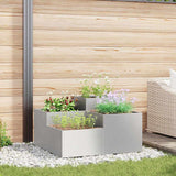 Vidaxl tuin bloempot zilver 80 x 80 x 48 cm roestvrij staal