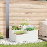Vidaxl tuin bloempot wit 100 x 100 x 48 cm staal