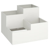 Vidaxl tuin bloempot wit 100 x 100 x 60 cm staal