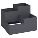 Vidaxl tuin bloempot antraciet 100 x 100 x 60 cm staal