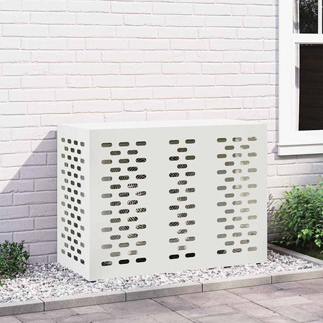 Vidaxl airconditioner hoes wit 110 x 50 x 80 cm staal