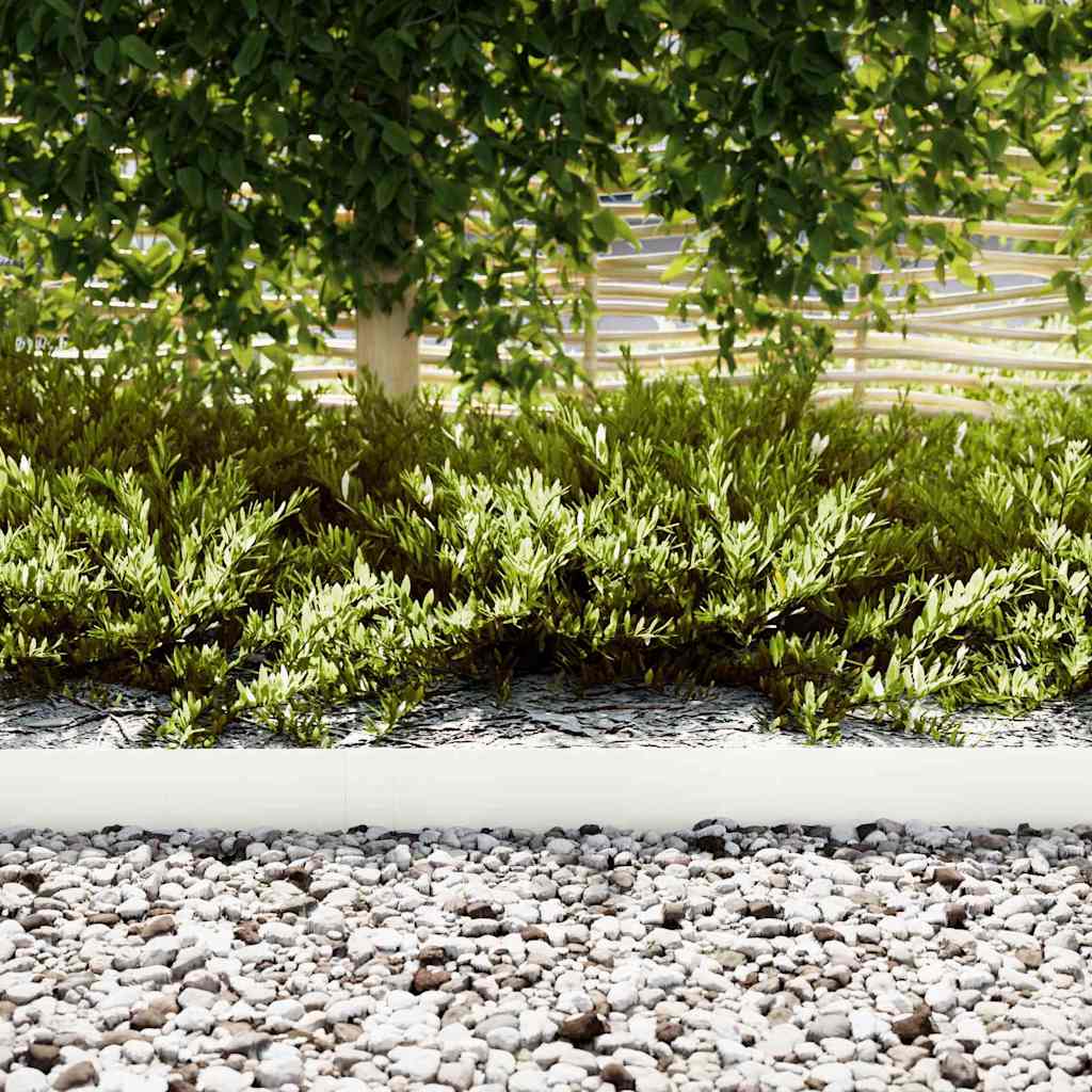 Vidaxl tuinrand 30 pcs wit 100 x 0.05 x 20 cm koudgewalst staal