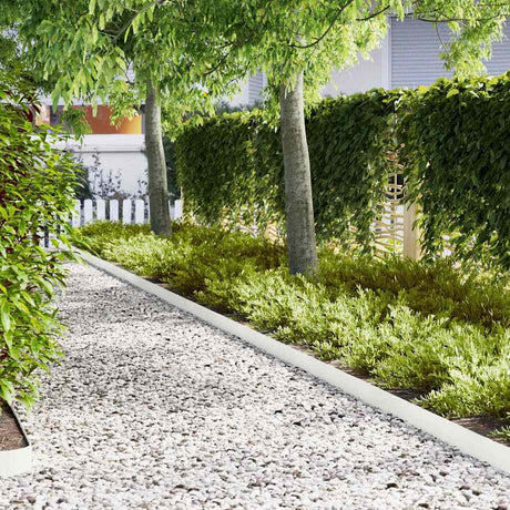 Vidaxl tuinrand 50 pcs wit 100 x 0.05 x 20 cm koudgewalst staal