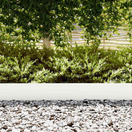 Vidaxl tuinrand 10 pcs wit 100 x 0.05 x 20 cm koudgewalst staal