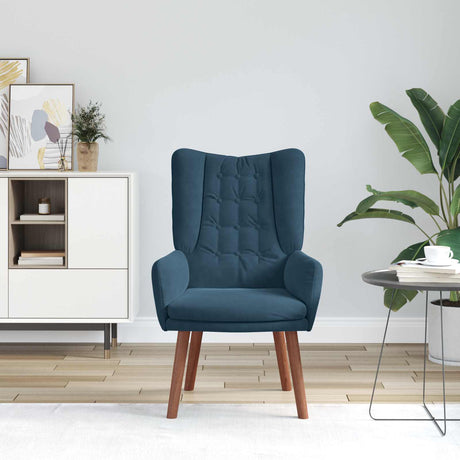 Vidaxl fauteuil blauw 63 x 67 x 94 cm fluweel