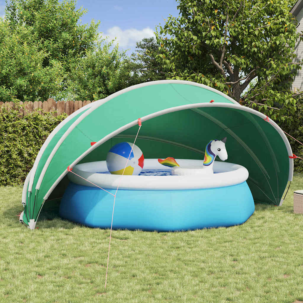 Vidaxl pooldome blauw 500 x 500 x 236 cm 185t polyester met pu-coating