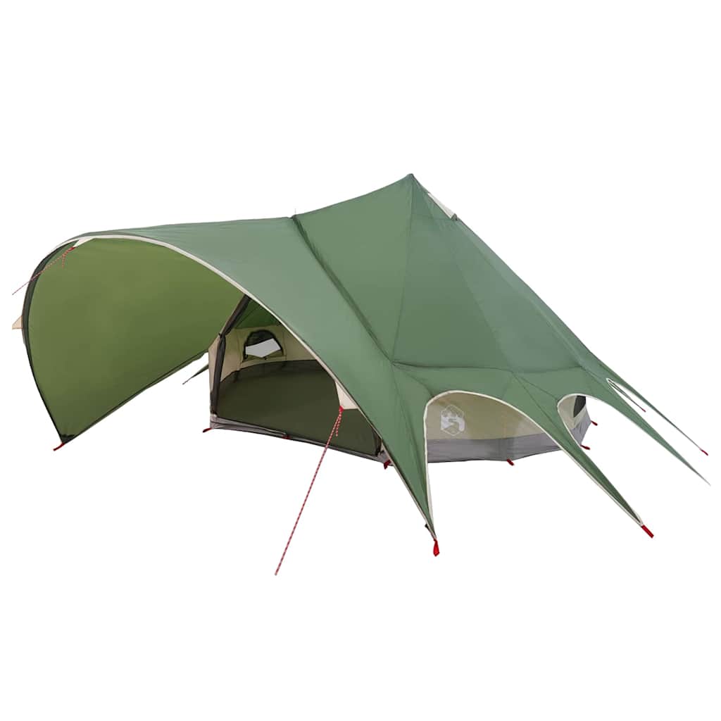 Vidaxl teepee tent met dak groen en grijs 600 x 600 x 347 cm