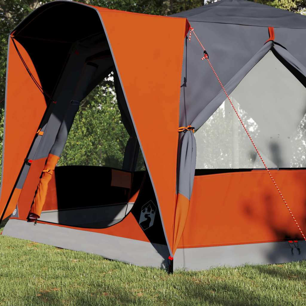Vidaxl huisje tent met dak grijs en oranje 333 x 317 x 194 cm