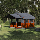 Vidaxl gezinstent met dak grijs en oranje 324 x 255 x 230 cm