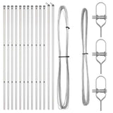 Vidaxl afrasteringspaal 13 pcs zilver staal