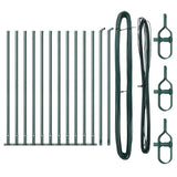 Vidaxl afrasteringspaal 13 pcs groen staal