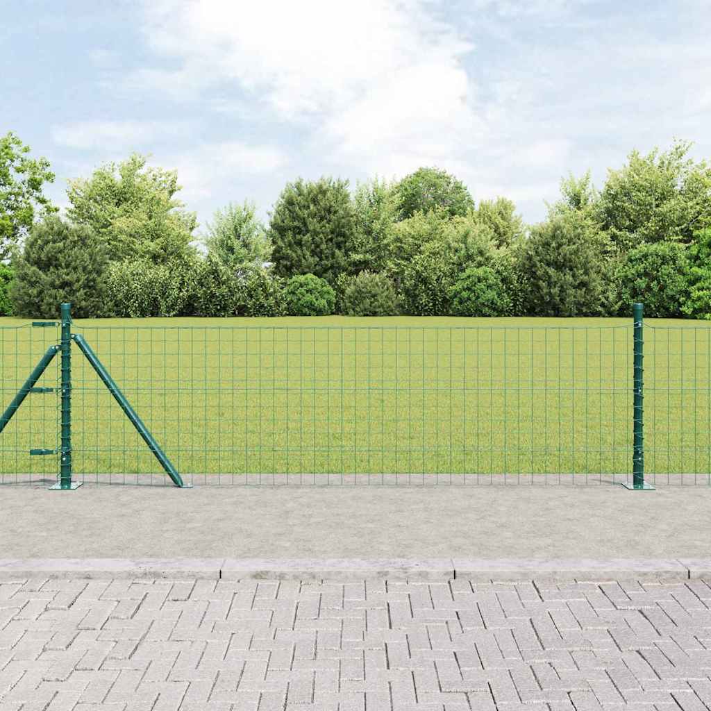 Vidaxl afrasteringspaal 13 pcs groen staal