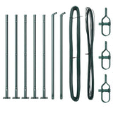 Vidaxl afrasteringspaal 7 pcs groen staal