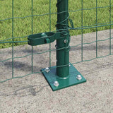 Vidaxl afrasteringspaal 13 pcs groen staal