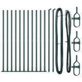 Vidaxl afrasteringspaal 13 pcs groen staal
