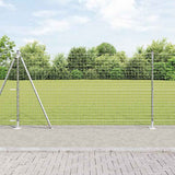 Vidaxl afrasteringspaal 7 pcs zilver staal