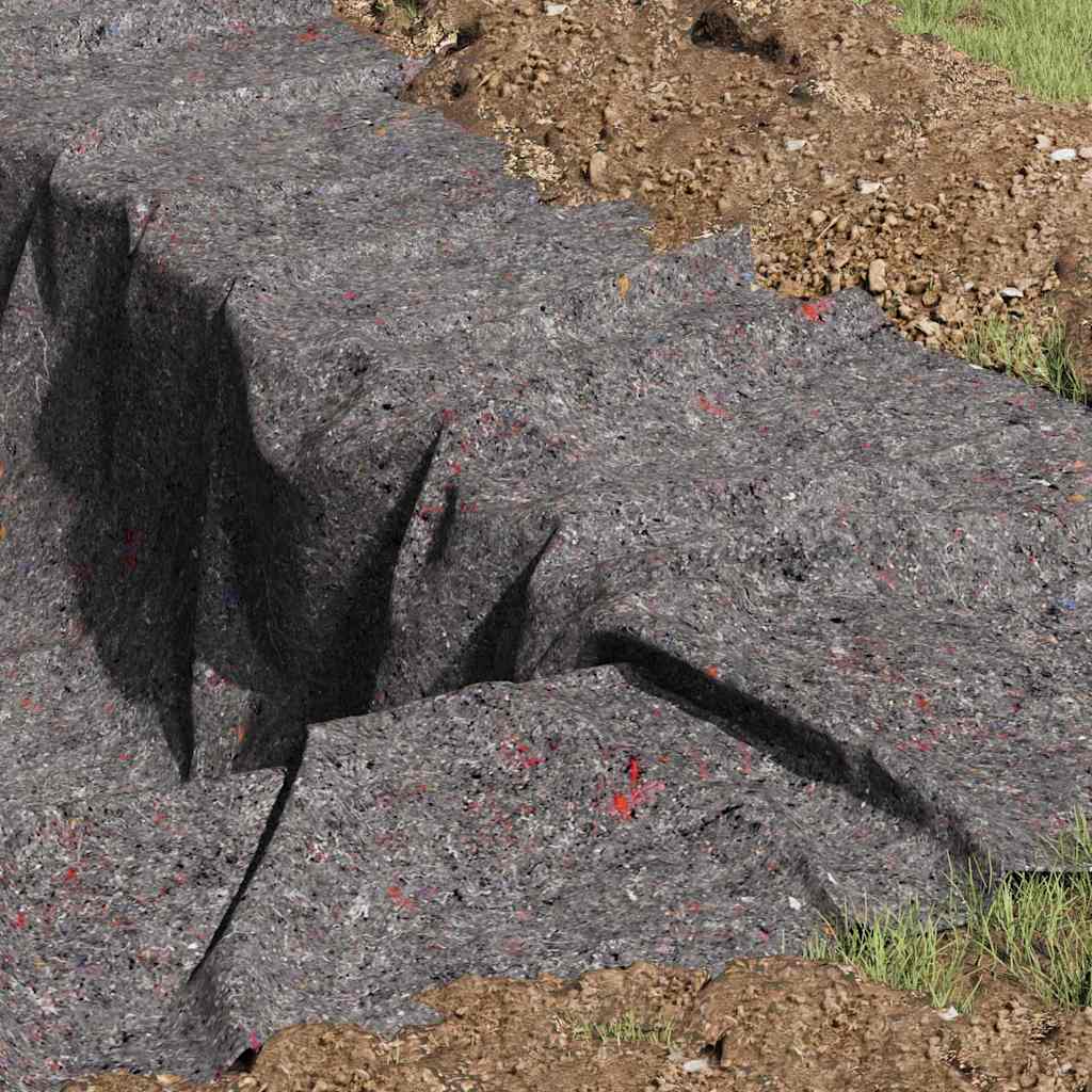 Vidaxl vijver vlies grijs 1 x 25 m polyester en katoen