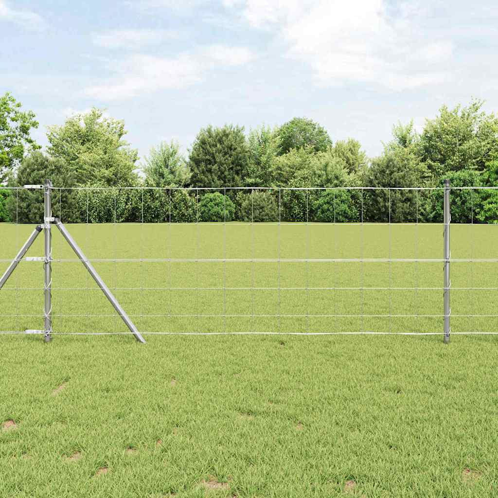 Vidaxl weidehekwerk zilver 25 x 0,8 m gegalvaniseerd staal