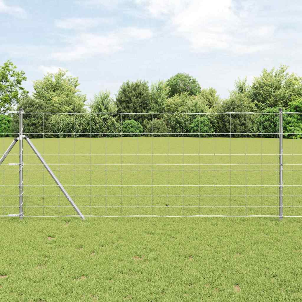 Vidaxl weidehekwerk zilver 50 x 1 m gegalvaniseerd staal