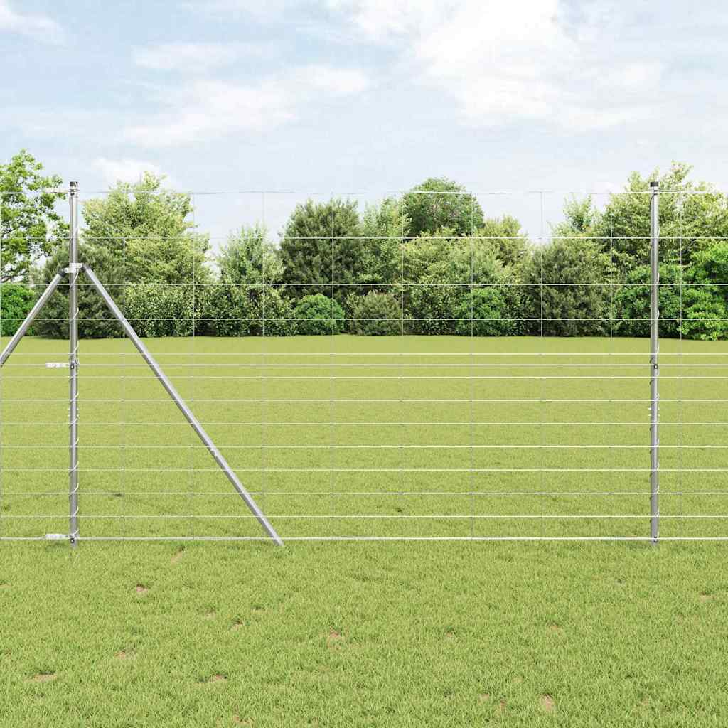 Vidaxl weidehekwerk zilver 50 x 1,5 m gegalvaniseerd staal