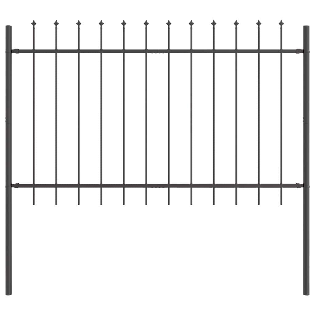 Vidaxl tuinhek grijs 1,7 x 0,8 m poedercoating staal