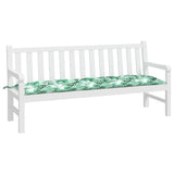 Vidaxl tuinbankkussen 180x50x7 cm oxford stof bladpatroon