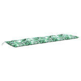 Vidaxl tuinbankkussen met bladpatroon, 200x50x7 cm, oxfordstof