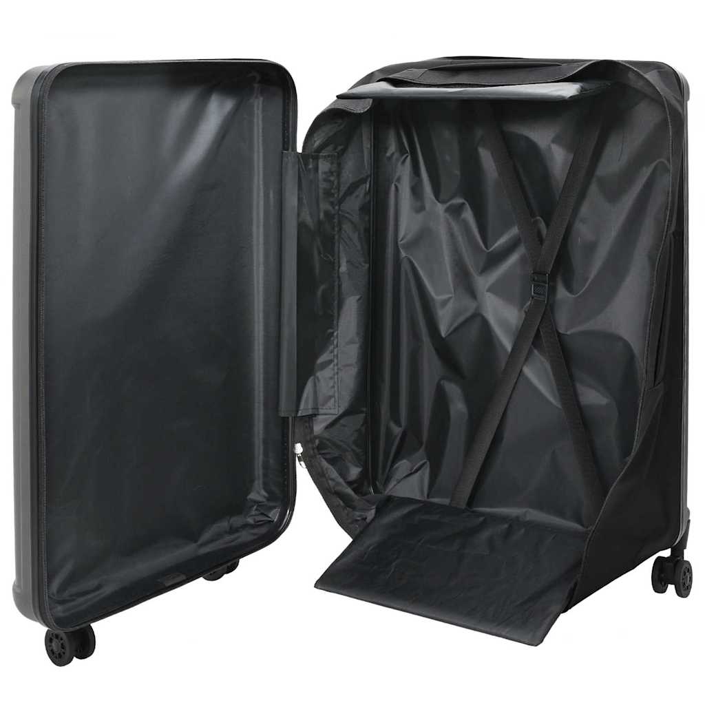 Vidaxl koffer met slot donkergrijs 50 x 30 x 76 cm abs kunststof