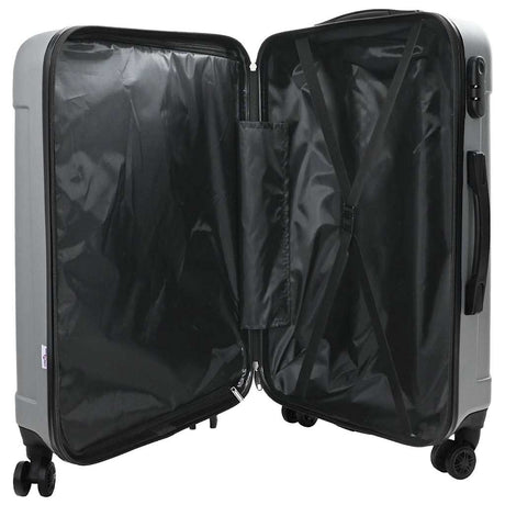 Vidaxl koffer met slot 3 pcs zilver 50 x 31 x 78 cm abs kunststof