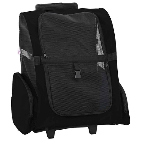 Vidaxl huisdierentrolley 3-in-1 48x32x(57-106) cm oxford stof zwart