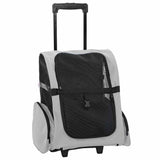 Vidaxl huisdierentrolley 3-in-1 48x32x(57-106) cm oxford stof grijs