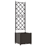 Vidaxl tuin bloempot bruin 40 x 40 x 143 cm staal