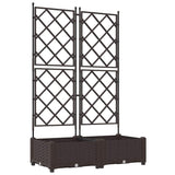 Vidaxl tuin bloempot 2 pcs bruin 80 x 40 x 125,5 cm staal