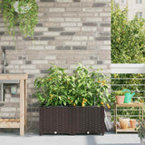 Vidaxl tuin bloempot 2 pcs bruin staal
