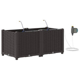 Vidaxl tuin bloempot 2 pcs bruin staal