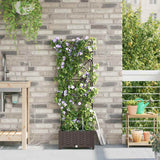 Vidaxl tuin bloempot bruin 40 x 40 x 126 cm staal