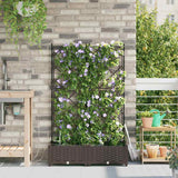Vidaxl tuin bloempot 2 pcs bruin staal