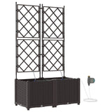 Vidaxl tuin bloempot 2 pcs bruin staal