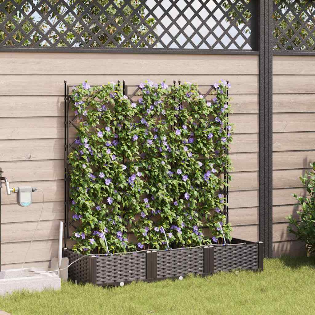 Vidaxl tuin bloempot 3 pcs bruin staal