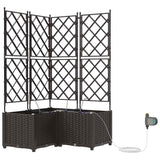 Vidaxl tuin bloempot 3 pcs bruin staal