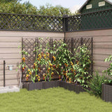 Vidaxl tuin bloempot 5 pcs bruin staal