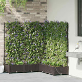Vidaxl tuin bloempot 5 pcs bruin staal
