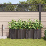Vidaxl tuin bloempot 4 pcs bruin staal