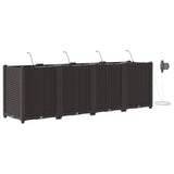 Vidaxl tuin bloempot 4 pcs bruin staal