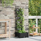 Vidaxl tuin bloempot zwart 40 x 40 x 125,5 cm staal