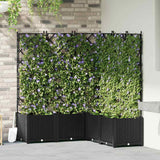 Vidaxl tuin bloempot 5 pcs zwart 120 x 120 x 143 cm staal