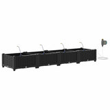 Vidaxl tuin bloempot 4 pcs zwart staal