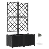 Vidaxl tuin bloempot 2 pcs zwart staal